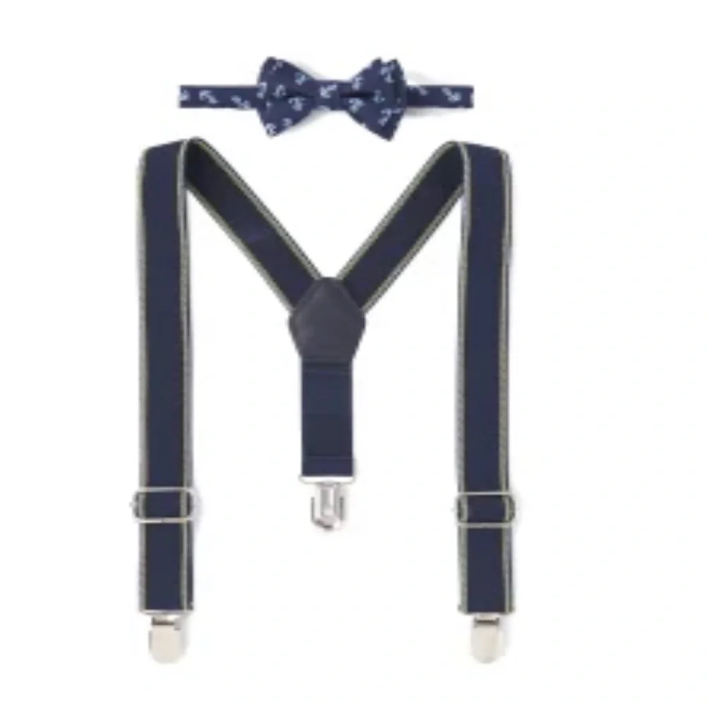 Gymboree Bow Tie and Suspenders Set in Spring Jubilee Size 6-8